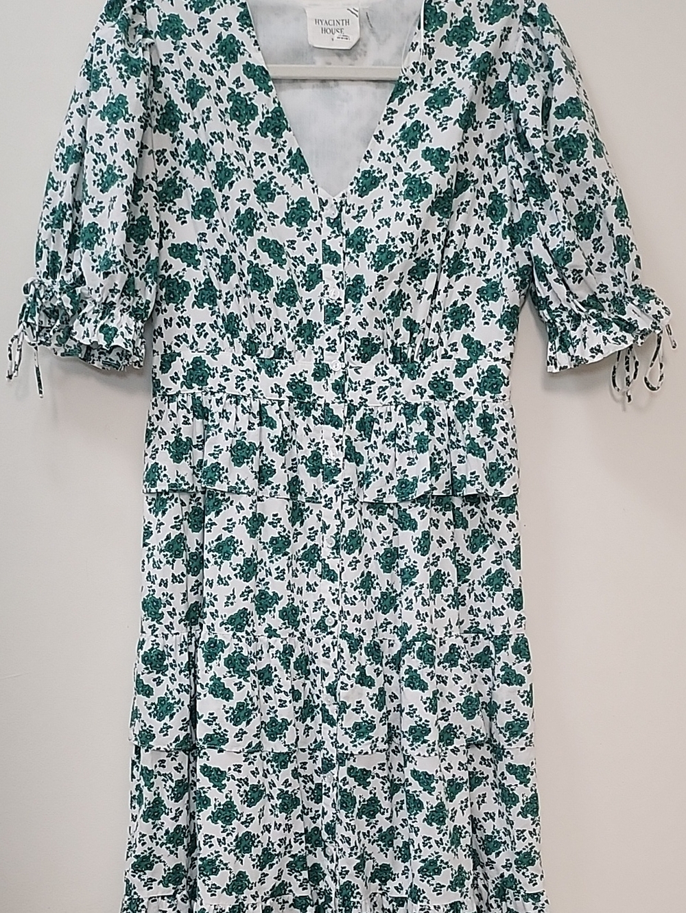 Tuckernuck Hyacinth House Irenea Midi Dress Kelly green white floral Size Small - Picture 15 of 16